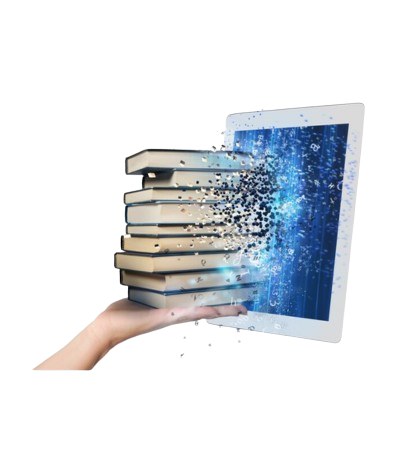 A stack of books topped with a pair of headphones, suggesting a blend of reading and listening experiences.